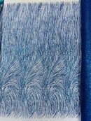 Fashion Glitter Design On A Mesh Lace Fabric| New Creations Fabric & Foam Inc. - New Creations Fabric & Foam Inc