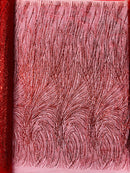 Fashion Glitter Design On A Mesh Lace Fabric| New Creations Fabric & Foam Inc. - New Creations Fabric & Foam Inc