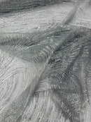 Fashion Glitter Design On A Mesh Lace Fabric| New Creations Fabric & Foam Inc. - New Creations Fabric & Foam Inc