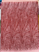 Fashion Glitter Design On A Mesh Lace Fabric| New Creations Fabric & Foam Inc. - New Creations Fabric & Foam Inc