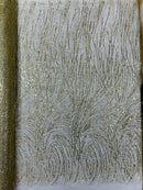 Fashion Glitter Design On A Mesh Lace Fabric| New Creations Fabric & Foam Inc. - New Creations Fabric & Foam Inc