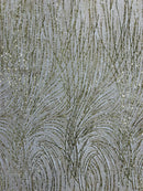 Fashion Glitter Design On A Mesh Lace Fabric| New Creations Fabric & Foam Inc. - New Creations Fabric & Foam Inc