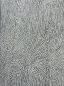 Fashion Glitter Design On A Mesh Lace Fabric| New Creations Fabric & Foam Inc. - New Creations Fabric & Foam Inc