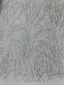 Fashion Glitter Design On A Mesh Lace Fabric| New Creations Fabric & Foam Inc. - New Creations Fabric & Foam Inc