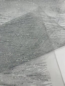 Fashion Glitter Design On A Mesh Lace Fabric| New Creations Fabric & Foam Inc. - New Creations Fabric & Foam Inc