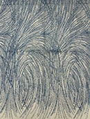 Fashion Glitter Design On A Mesh Lace Fabric| New Creations Fabric & Foam Inc. - New Creations Fabric & Foam Inc