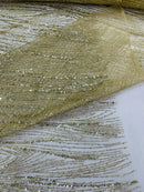 Fashion Glitter Design On A Mesh Lace Fabric| New Creations Fabric & Foam Inc. - New Creations Fabric & Foam Inc