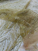 Fashion Glitter Design On A Mesh Lace Fabric| New Creations Fabric & Foam Inc. - New Creations Fabric & Foam Inc