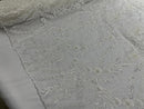 Feather and Vine Beaded Lace Fabric 54” Wide| New Creations Fabric & Foam Inc. - New Creations Fabric & Foam Inc