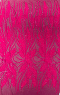 Feather damask shiny sequin design 54” Wide| New Creations Fabric & Foam Inc. - New Creations Fabric & Foam Inc