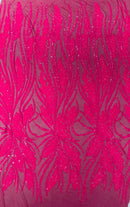 Feather damask shiny sequin design 54” Wide| New Creations Fabric & Foam Inc. - New Creations Fabric & Foam Inc