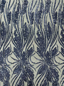 Feather damask shiny sequin design 54” Wide| New Creations Fabric & Foam Inc. - New Creations Fabric & Foam Inc