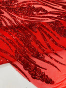 Feather damask shiny sequin design 54” Wide| New Creations Fabric & Foam Inc. - New Creations Fabric & Foam Inc