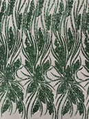 Feather damask shiny sequin design 54” Wide| New Creations Fabric & Foam Inc. - New Creations Fabric & Foam Inc