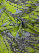 Feather Wing Sequin Fabric 54” Wide| New Creations Fabric & Foam Inc. - New Creations Fabric & Foam Inc
