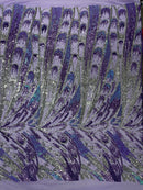 Feather Wing Sequin Fabric 54” Wide| New Creations Fabric & Foam Inc. - New Creations Fabric & Foam Inc