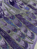 Feather Wing Sequin Fabric 54” Wide| New Creations Fabric & Foam Inc. - New Creations Fabric & Foam Inc