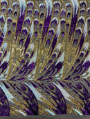 Feather Wing Sequin Fabric 54” Wide| New Creations Fabric & Foam Inc. - New Creations Fabric & Foam Inc