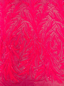 Feather Wing Shiny Sequin Fabric 54” Wide| New Creations Fabric & Foam Inc. - New Creations Fabric & Foam Inc
