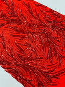 Feather Wing Shiny Sequin Fabric 54” Wide| New Creations Fabric & Foam Inc. - New Creations Fabric & Foam Inc