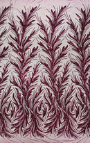Feather Wing Shiny Sequin Fabric 54” Wide| New Creations Fabric & Foam Inc. - New Creations Fabric & Foam Inc