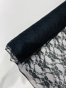 FLORAL NYLON STRETCH LACE (by the yard) - New Creations Fabric & Foam Inc