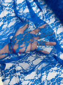 FLORAL NYLON STRETCH LACE (by the yard) - New Creations Fabric & Foam Inc