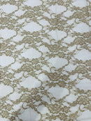 FLORAL NYLON STRETCH LACE (by the yard) - New Creations Fabric & Foam Inc