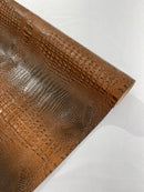 FLORIDA VEGGAN FAUX CROCODILE 3D TWO TONE VINYL FABRIC (by the yard) - New Creations Fabric & Foam Inc