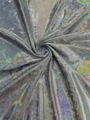 Foggy Foil Stretch Velvet 58" Wide| New Creations Fabric & Foam Inc - New Creations Fabric & Foam Inc