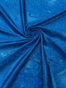 FOGGY SHATTERED GLASS FOIL SPANDEX FABRIC (by the yard) - New Creations Fabric & Foam Inc