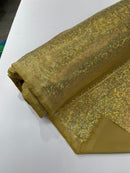 FOGGY SHATTERED GLASS FOIL SPANDEX FABRIC (by the yard) - New Creations Fabric & Foam Inc
