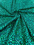 Foil leopard print on a stretch spandex fabric | New Creation Fabric & Foam - New Creations Fabric & Foam Inc