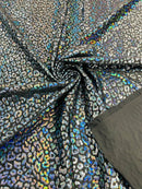 Foil leopard print on a stretch spandex fabric | New Creation Fabric & Foam - New Creations Fabric & Foam Inc