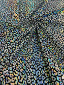 Foil leopard print on a stretch spandex fabric | New Creation Fabric & Foam - New Creations Fabric & Foam Inc