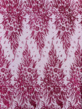 Big Glitter Damask Design On A Mesh Lace Fabric/Prom/Sold By The Yard