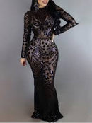 Geometric diamond sequin design on power mesh 54" Wide| New Creations Fabric & Foam Inc - New Creations Fabric & Foam Inc