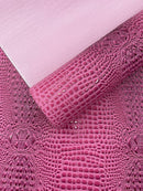 Glossy Two Tone Gator Fake Leather Upholstery, 3D Crocodile Skin Texture| New Creations Fabric & Foam Inc. - New Creations Fabric & Foam Inc