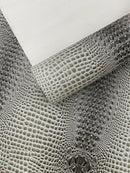 Glossy Two Tone Gator Fake Leather Upholstery, 3D Crocodile Skin Texture| New Creations Fabric & Foam Inc. - New Creations Fabric & Foam Inc