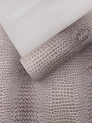 Glossy Two Tone Gator Fake Leather Upholstery, 3D Crocodile Skin Texture| New Creations Fabric & Foam Inc. - New Creations Fabric & Foam Inc