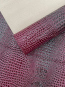 Glossy Two Tone Gator Fake Leather Upholstery, 3D Crocodile Skin Texture| New Creations Fabric & Foam Inc. - New Creations Fabric & Foam Inc