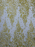Big Glitter Damask Design On A Mesh Lace Fabric/Prom/Sold By The Yard