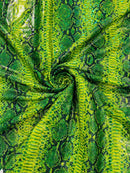 Holographic Snake Foil Printed Spandex Fabric (by the yard) - New Creations Fabric & Foam Inc