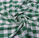 58/59" Wide 100% Polyester Poplin Gingham Checkered Fabric By The Yard