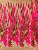 New!!! angel wings sequin design on a 4 way stretch mesh-prom-nightgown-by the yard-free shipping in the USA.