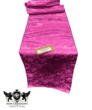 Jacquard Satin Roses Runner, Party Supply / Wedding / Decoration (14" Wide x 108" Long). - New Creations Fabric & Foam Inc