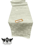 Jacquard Satin Roses Runner, Party Supply / Wedding / Decoration (14" Wide x 120" Long). - New Creations Fabric & Foam Inc