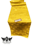 Jacquard Satin Roses Runner, Party Supply / Wedding / Decoration (14" Wide x 90" Long). - New Creations Fabric & Foam Inc