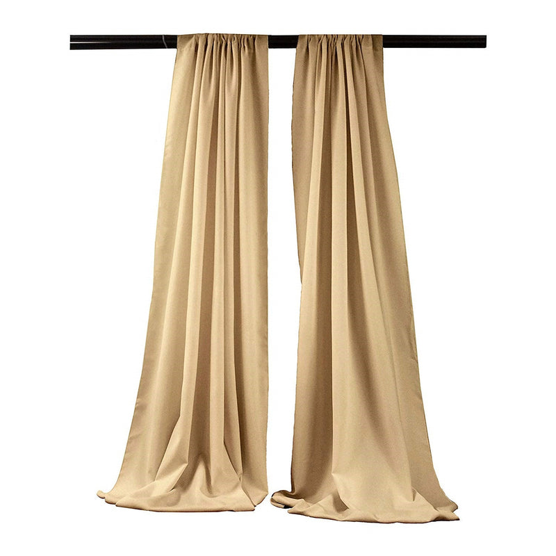 Backdrop Drape Curtain 5 Feet Wide x 15 Feet High, Polyester Poplin SEAMLESS 1 SETS.