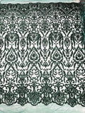 King Damask Sequin Fabric 54” Wide| New Creations Fabric & Foam Inc. - New Creations Fabric & Foam Inc